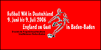 Fu&szlig;ball WM 2006: England zu Gast in Baden-Baden